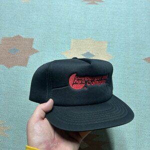 Vintage SnapBack hat cap con Agra Berger and company farm black red adjustable